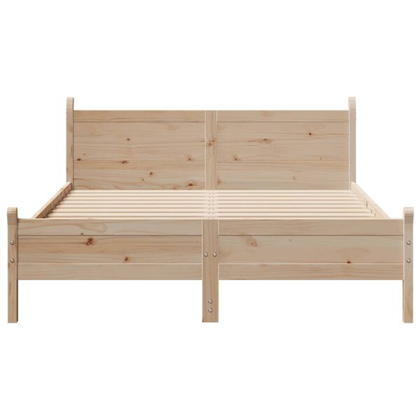 vidaXL Bed Frame without Mattress 140x190 cm Solid Wood Pine