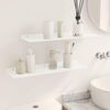 vidaXL Floating Shelf Wall-mounted 2 pcs White 60 x 18 x 2.5 cm Steel