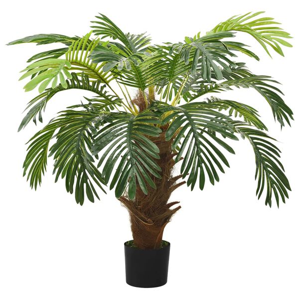 vidaXL Artificial Cycas Palm with Pot 90 cm Green