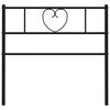vidaXL Metal Replace Headboard Black 75 cm
