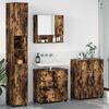 vidaXL Bathroom Furniture Set 4 pcs Smoked Oak Engineered wood & Metal