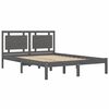 vidaXL Bed Frame without Mattress Grey 200x200 cm Solid Wood