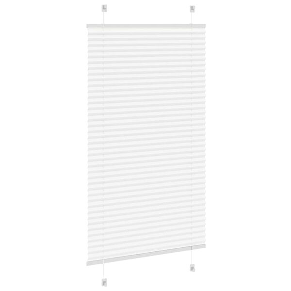 vidaXL Pleated Blind White 75x150 cm Fabric Width 74.4 cm Polyester
