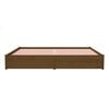 vidaXL Bed Frame without Mattress Honey Brown Solid Wood 200x200 cm