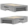 vidaXL Bed Frame without Mattress Grey Sonoma 90x200 cm Engineered Wood