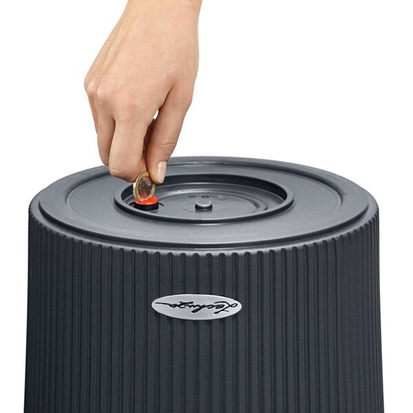 LECHUZA Planter Cilindro Color 32 ALL-IN-ONE Slate 13953