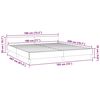 vidaXL Bed Frame without Mattress Dark Grey 180x200cm Super King Velvet