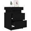 vidaXL Bedside Cabinet Black Oak 35 x 39 x 55 cm Engineered wood