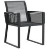 vidaXL Garden Chairs 2 pcs Black Poly Rattan