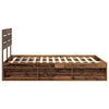 vidaXL Bed Frame with Headboard Old Wood 150 x 200 cm Solid Pine Wood