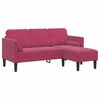 vidaXL Sofa Set with Cushion 2 pcs Wine Red Polyester