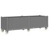 vidaXL Garden Planter with Wheels Light Grey 160x50x54 cm PP