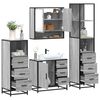vidaXL 4&nbsp;Piece Bathroom Furniture Set&nbsp;Grey Sonoma Engineered Wood