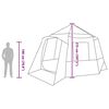 vidaXL Cabin Tent with Roof Green and White 405 x 405 x 273 cm