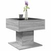 vidaXL Coffee Table with LED Grey Sonoma 50x50x45 cm Engineered Wood