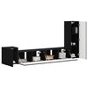 vidaXL TV Cabinet Set Wall-mounted 3 pcs Black Engineered Wood