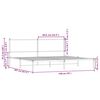 vidaXL Metal Bed Frame without Mattress Brown Oak 193x203 cm