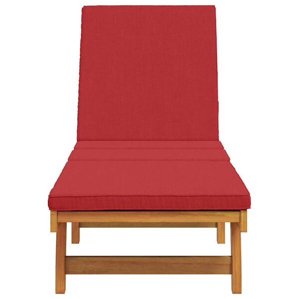 vidaXL Sun Lounger Reclining Brown 63 x 199 x 85cm Solid Acacia wood