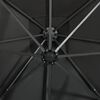 vidaXL Cantilever Garden Parasol with Pole and LED Lights Anthracite 300 cm