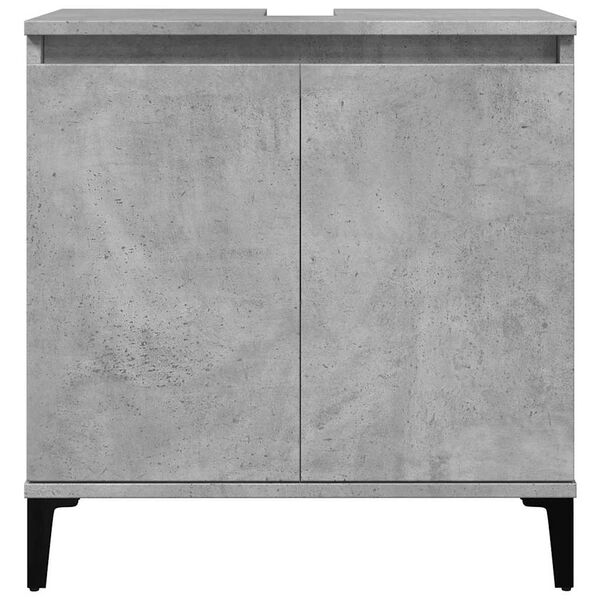 vidaXL Sink Cabinet Concrete Grey 58x33x60 cm Engineered Wood