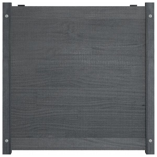 vidaXL Garden Planter Grey 70x70x70 cm Solid Pinewood