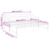 vidaXL Pull-out Sofa Bed Frame without Mattress White Metal 90x200 cm