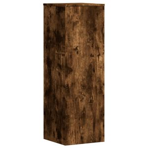 vidaXL Plant Stand Smoked Oak 33x33x100 cm Engineered Wood