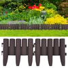 vidaXL Lawn Edgings 36 pcs Brown 10 m PP