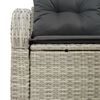 vidaXL Garden Sofa Light Grey 124 x 62 x 69cm Poly Rattan