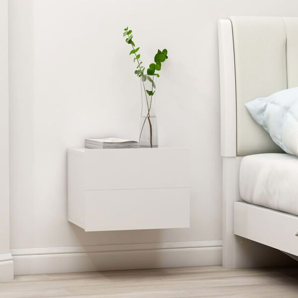 vidaXL Bedside Cabinets 2 pcs White 40x30x30 cm Engineered Wood