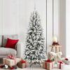 vidaXL Artificial Christmas Tree with 300 LEDs with Stand White 180 cm