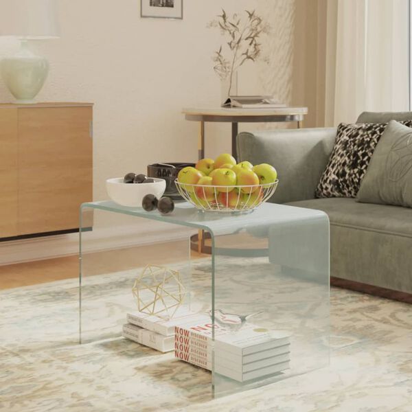 vidaXL Side Table 40x40x60 cm Tempered Glass