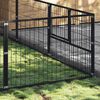 vidaXL Dog Kennel Black 21 m&sup2; Steel