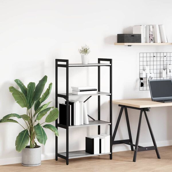 vidaXL Bookshelf Grey sonoma 60 x 30 x 120 cm Engineered Wood