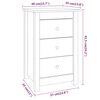 vidaXL Bedside Cabinet 40x35x61.5 cm Solid Wood Pine