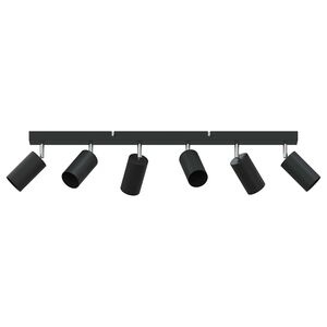vidaXL Ceiling Spotlight with Spotlights Black 73 x 6 x 16 cm Metal