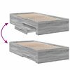 vidaXL Bed Frame with Drawers without Mattress Grey Sonoma 90x190 cm Single