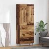 vidaXL Highboard Old Wood 69.5 x 34 x 180 cm Engineered Wood