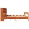 vidaXL Bookcase Bed without Mattress Wax Brown 140x200cm Solid Wood Pine