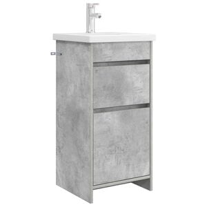 vidaXL Bathroom Vanity with Sink Concrete Grey 42 x 40 x 84.5 cm