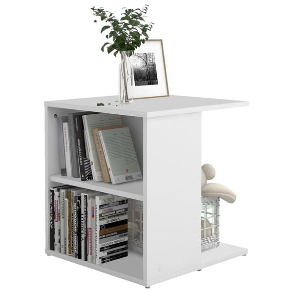 vidaXL Side Table White 45x45x48 cm Engineered Wood