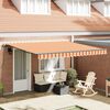 vidaXL Retractable Awning Manual Yellow and Orange 400 x 300 cm
