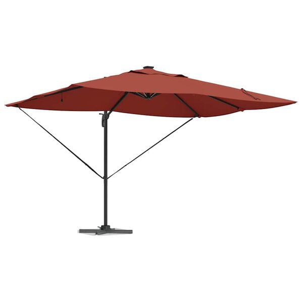 vidaXL Umbrella Terracotta 352 x 251 x 265 cm Polyester and Aluminium
