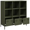 vidaXL Highboard&nbsp;Olive Green 101.5x39x103.5 cm Steel