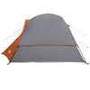 vidaXL Camping Tent Cabin 4-Person Grey and Orange Waterproof