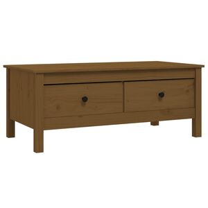 vidaXL Coffee Table Honey Brown 100x50x40 cm Solid Wood Pine