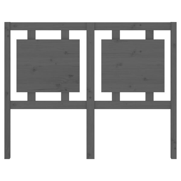 vidaXL Bed Headboard Grey 125.5x4x100 cm Solid Pine Wood