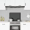 vidaXL Kitchen Backsplash Black 70 x 50 cm Tempered Glass
