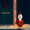 vidaXL Decorative Christmas Santa Claus Figure LED Luxury Fabric 90cm