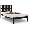 vidaXL Bed Frame without Mattress Black 100x200 cm Solid Wood Pine